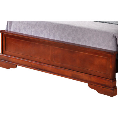 Charming Cherry Wood Bed With Classic Elegance - 44"h X 67"w 87"d Durably Crafted For Enduring Use Lovely Finish Elevates Bedroom Decoration Easy Assembly, Time Option Fits Various Mattress