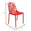Chaises de salle à manger d'extérieur en aluminium Rabia, chaise d'appoint à découpes florales modernes pour patio, jardin et balcon, meubles de salle à manger empilables en métal, résistant à la rouille et aux rayons UV, entièrement assemblé-46848443-89633896