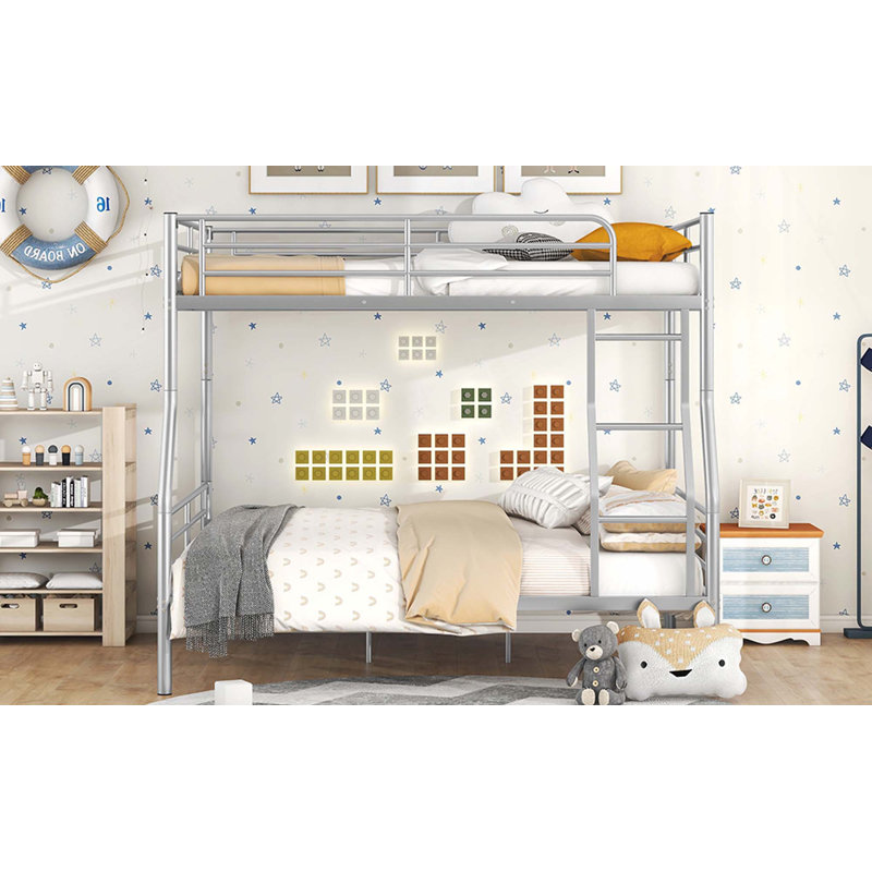 Lit superposé en métal pour enfants, Argent argent