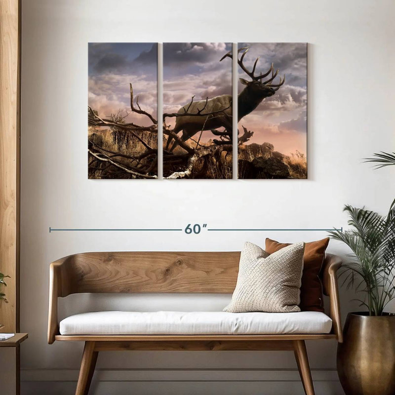 Elk Adventure, 28" H x 45" W
