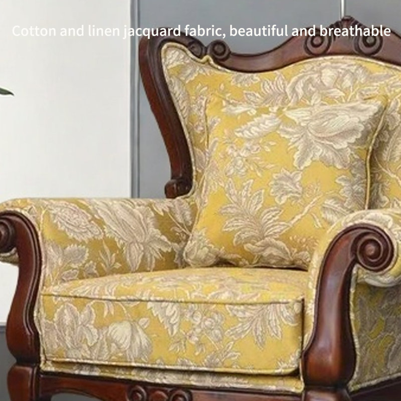 Fauteuil inclinable léger en jacquard de coton et lin