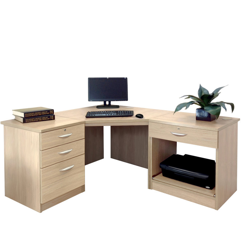 Brelyn Corner Executive Desk, Sandstone