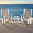 3-Piece HDPE & Wicker Rocking Chair Set - Oversized 380LB Capacity Rockers
