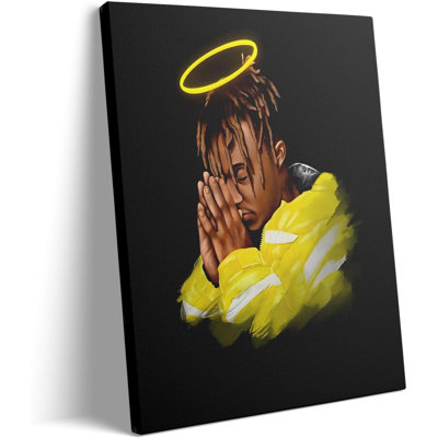 Art mural sur toile P&L Art Juice Wrld, pochette pour album rappeur et affiche encadrée, reproduction d'art sur toile pour chambre ou salon, cadeau de décoration murale 24 po x 30 po
