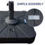 Versatile Patio Umbrella Base with Wheels and Durable Construction for Outdoor Spaces