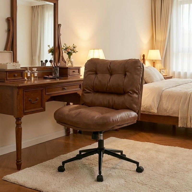 Faux Leather Accent Chair