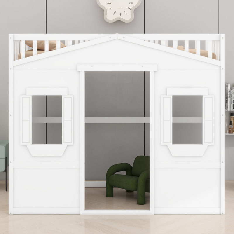 Lit mezzanine avec échelle House, Blanc