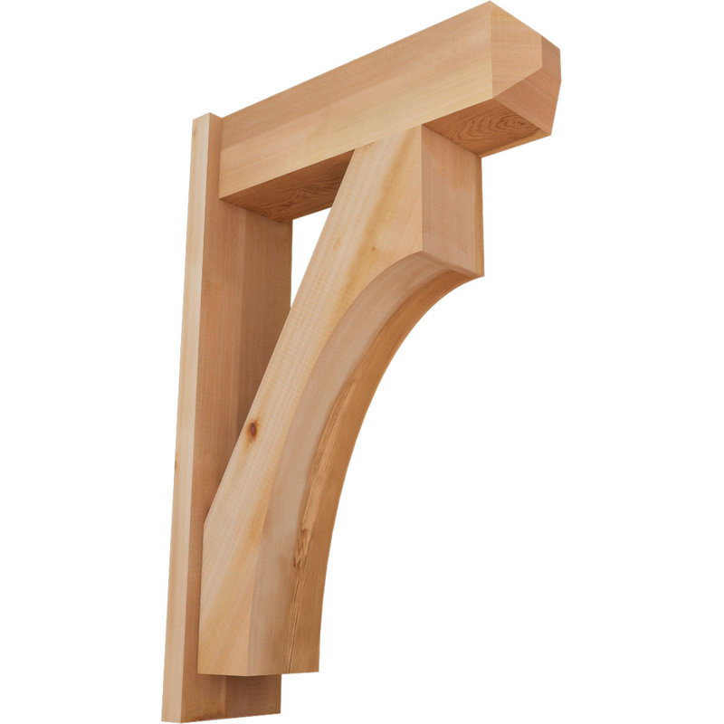 Persienne en bois rustique Westlake Craftsman, P 24 po x H 36 po, Cèdre rouge occidental l 7 1/2 po (lisse)