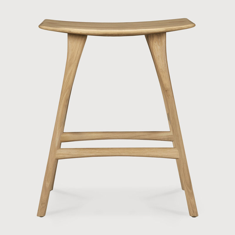 Osso Solid Wood Stool, Oak, Counter Stool (26.5" Seat Height)