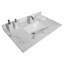 31 po. Surface de meuble-lavabo en pierre avec comptoir pré-scellé en céramique