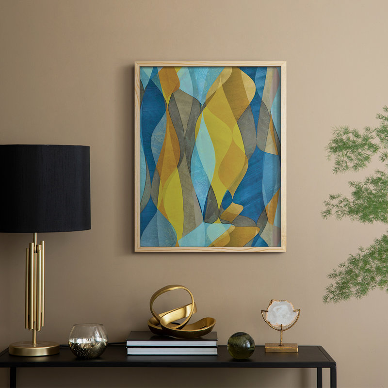 «Colorful Cascade II», reproduction encadrée - bois massif, H 11 po x l 9 po
