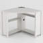 Pentagonal Corner Computer Desk with Charging Station, Adjustable Led Lighting-38239142