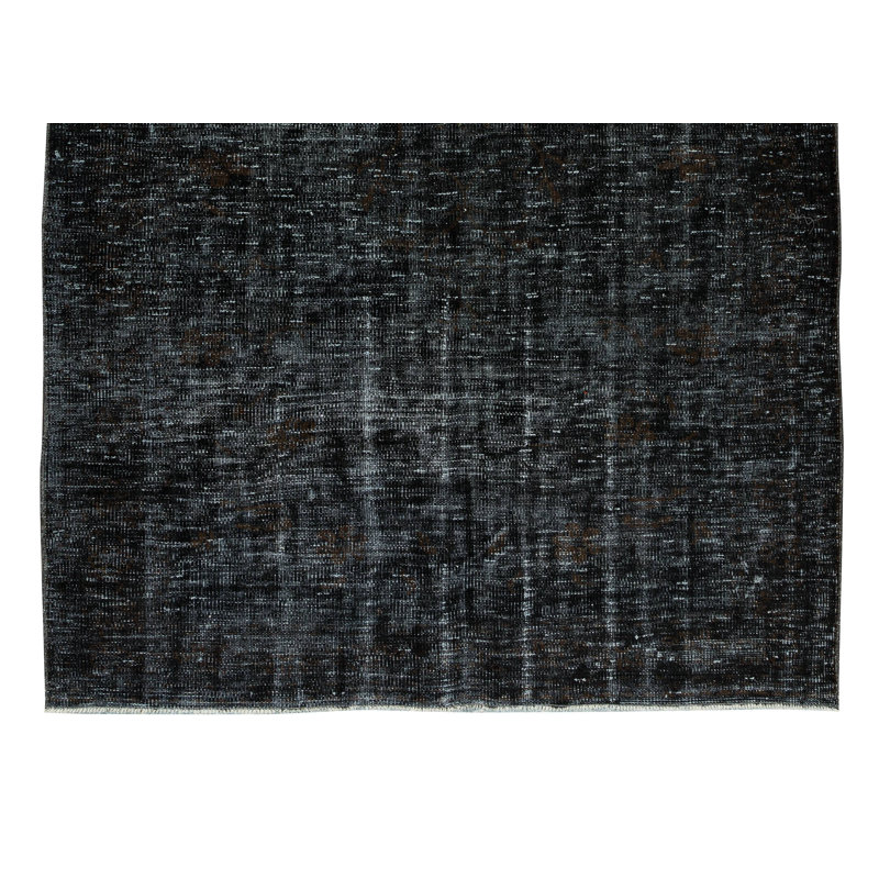Tapis turc contemporain en laine teint à la main de 5,6 x 8 pi