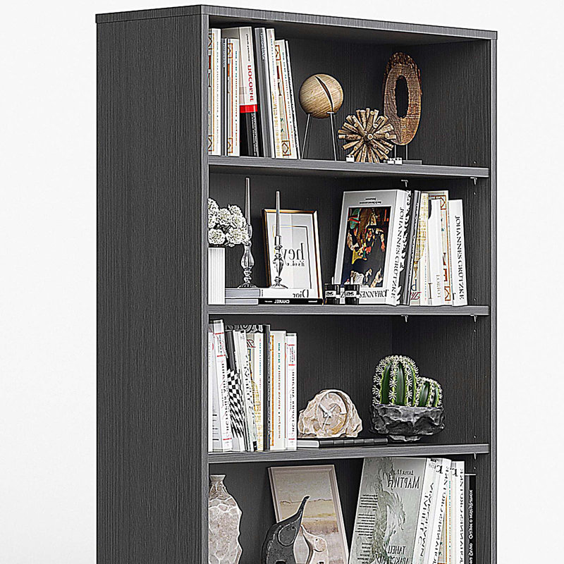 Bibliothèque 4 niveaux, Grey, (4 tablettes) H 48 po x l 33 po x P 11,6 po