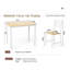 Ensemble de salle à manger 3 pièces pour petit espace, table de cuisine moderne et 2 chaises pour coin-repas-123913188-123913187
