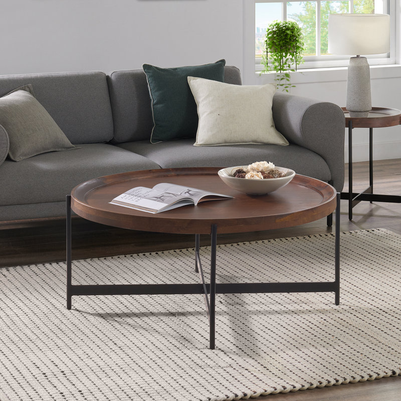 3 - Piece Solid Wood Top Living Room Table Set