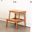 Tabouret à deux marches en bois massif, hauteur 19,6 po, utilisation multifonctionnelle en hauteur, intérieur / extérieur