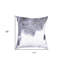 18" Grey and White Cowhide Throw Pillow
