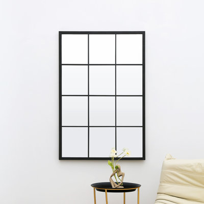 Egberto Rectangular Window Pane Wall Mirror