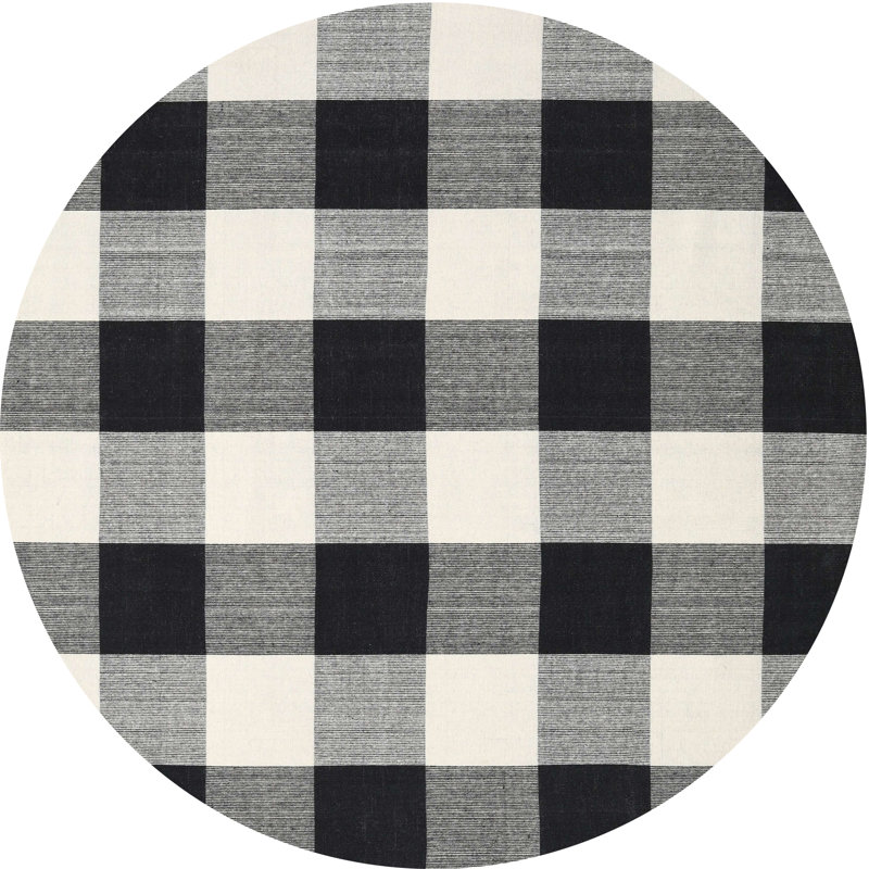 Tapis noir/gris zone contemporaine, Rond 3 pi