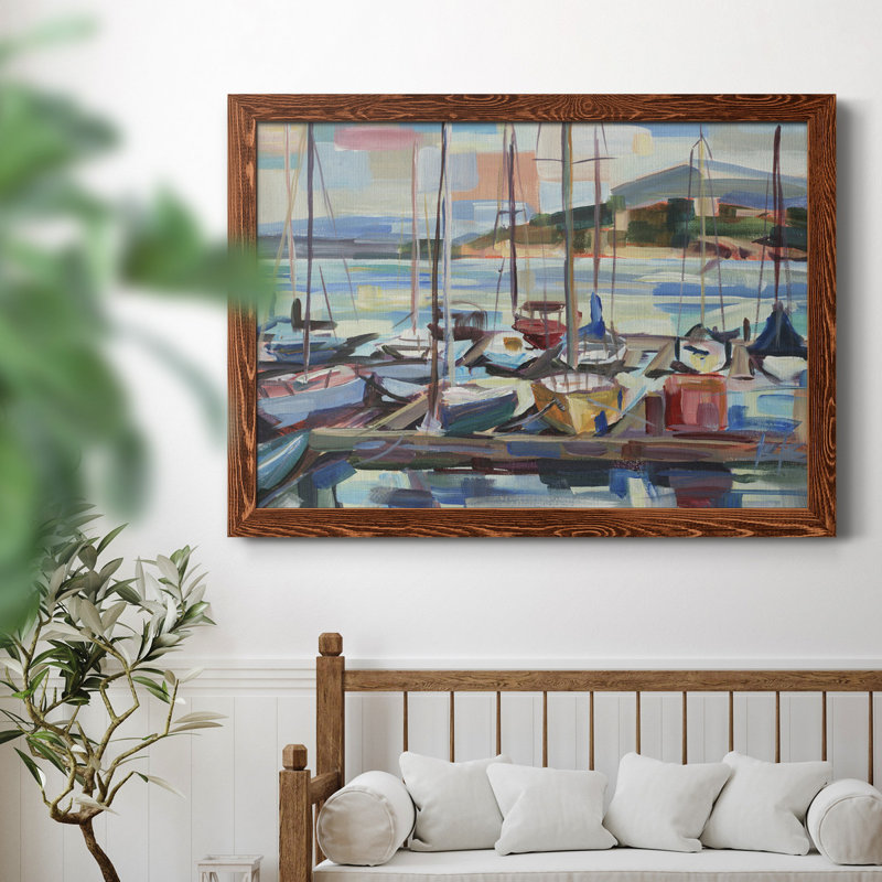 Leschi Evening - Cadre photo, reproduction d'art sur toile, Cadre en papier érable, H 31 po x l 44 po x P 1 po