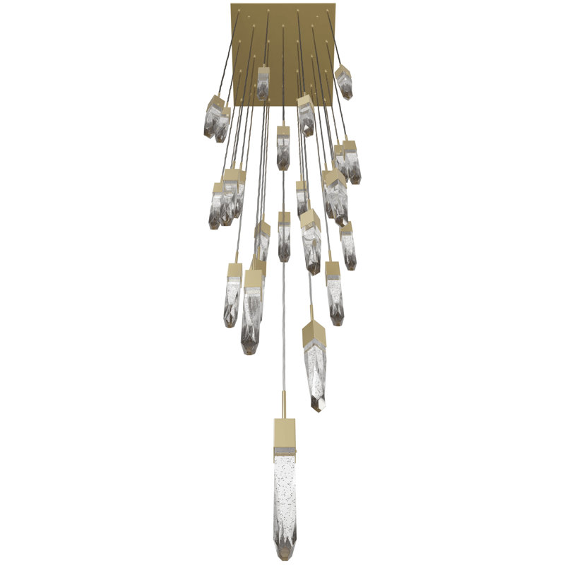 Original Glacier 41 - Light Cluster Pendant, 177" H x 28" W x 28" D, Dark Bronze
