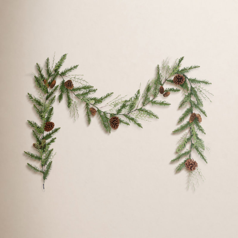 110'' in. Faux Cypress Garland