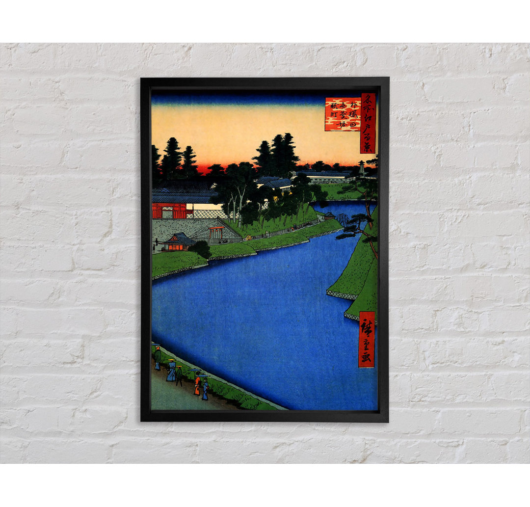 Benkei Moat von Hiroshige - Einzelner Bilderrahmen Kunstdrucke auf Leinwand