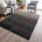 Machine Washable Indoor/Outdoor Xhevrie Black Rug-1643154324