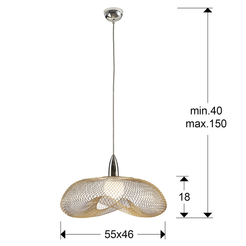 Sousanna 1 - Light Pendant, Gold, Silver