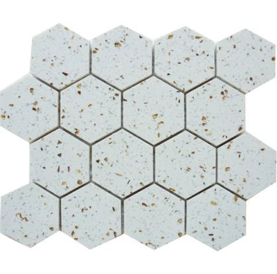 Carreau de mosaïque hexagone Terrazzo