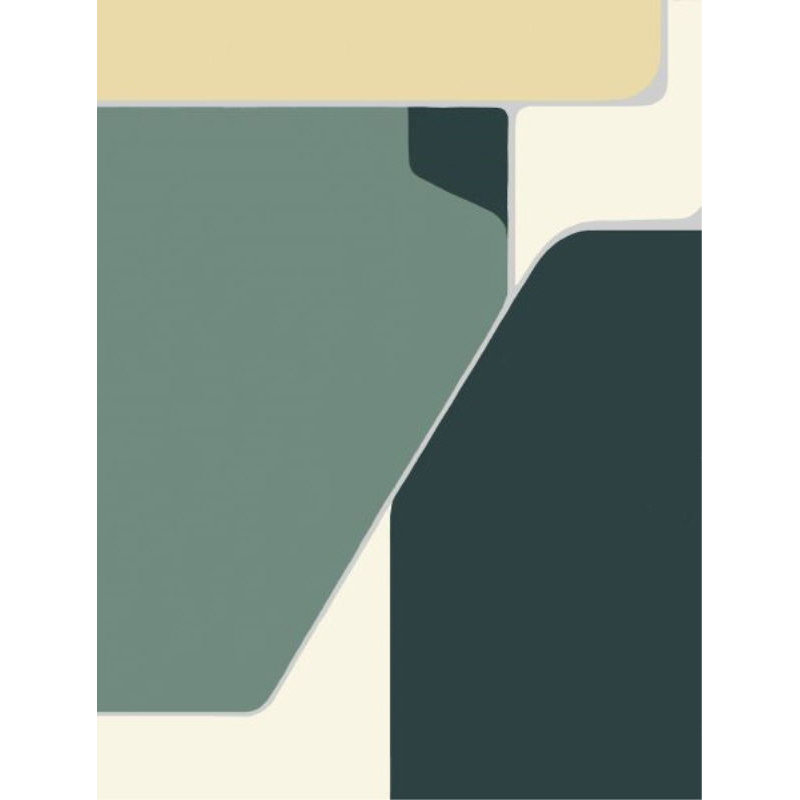 Monorail II Print by Sara Brown, 32" H x 24" W x 1.5" D, Gilded Silver