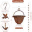 Chaînes de pluie pour gouttières à l'extérieur, chaîne de captage de pluie avec coupes en métal et décor de colibri, chaîne de gouttière de pluie réglable pour remplacer le drainage du jardin et les gouttières