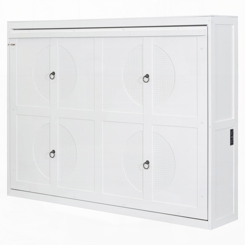 Lit escamotable double pleine grandeur, Blanc