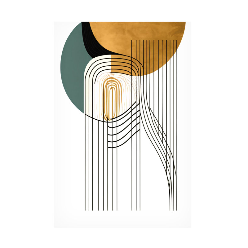 Ray Heere Mid Century Abstract Painting 19 Canvas Art, H 47 po x l 30 po x P 2 po