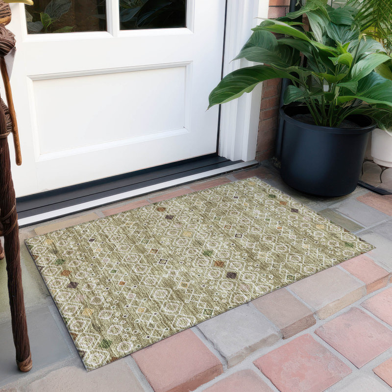 Tapis rectangulaire Aleighna avec envers antidérapant, Rectangle 1 pi 8 po x 2 pi 6 po