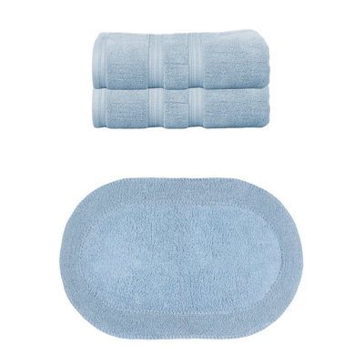 Ensemble de serviettes de bain et tapis de bain 100% coton Brunk Collection