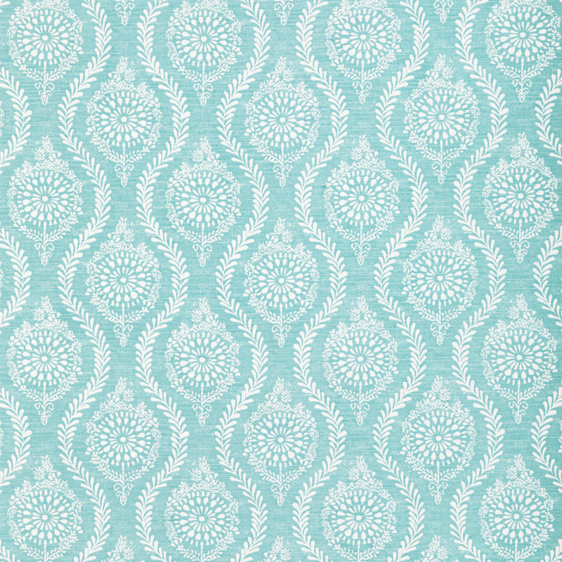 Manoir Marindol Print Fabric, Aqua