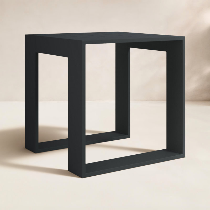 Portal Outdoor Square Side Table, Slate