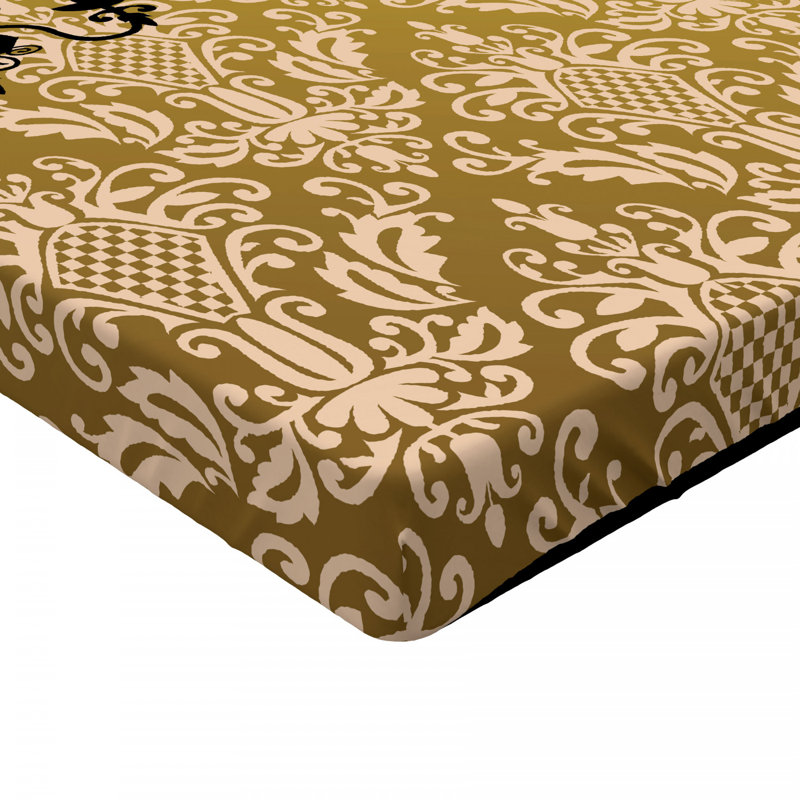 Microfiber Damask Fitted Sheet, Queen Fitted Sheet