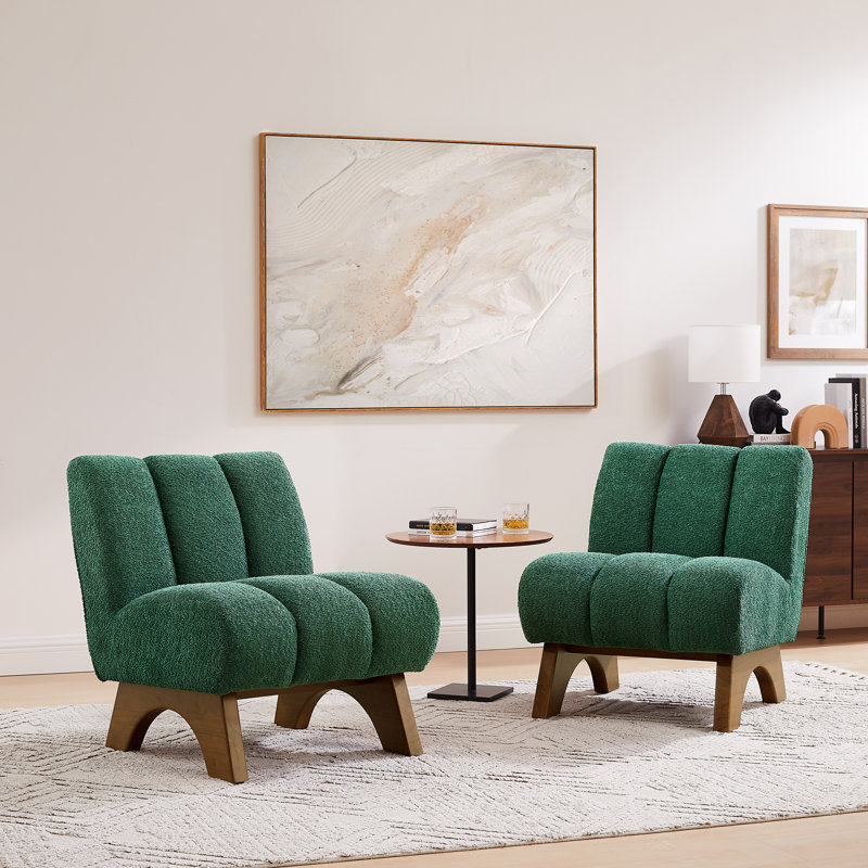 Brinlei 64cm Wide Tufted Lounge Chair, Green 