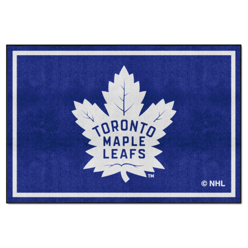 Tapis de porte antidérapant intérieur NHL, Maple Leafs de Toronto, Rectangle 5 pi x 7 pi 8 po