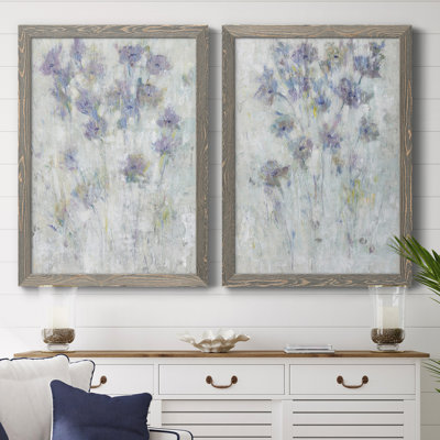 " Lavender Floral Fresco I " 2 - Pieces