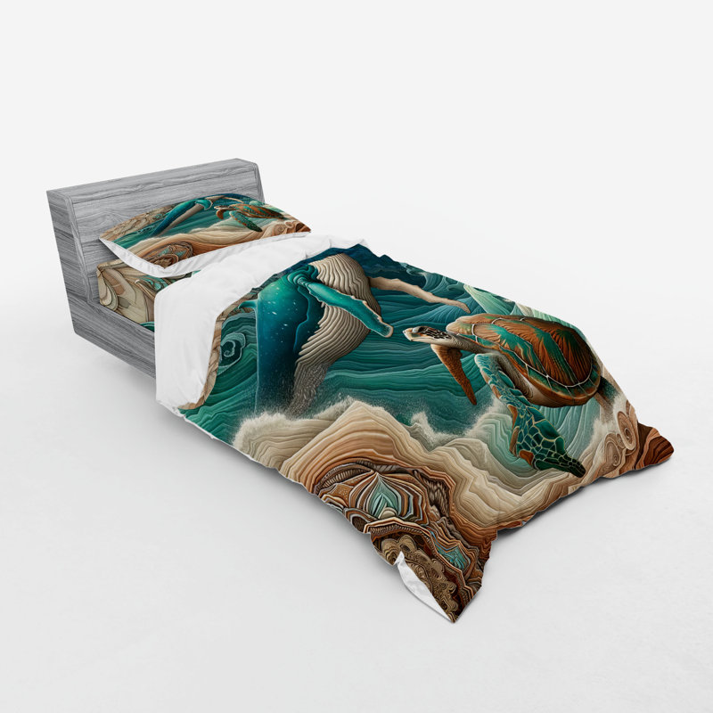 Ensemble de literie Ambesonne Nautical, Housse de couette simple + 6 pièces supplémentai