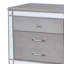 Table de chevet 3 tiroirs gris giltner