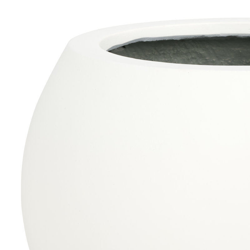 Sedgewickville Handmade Concrete Pot Planter, White