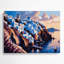Cities Santorini Greece Grey Metal Wall Art-287748822