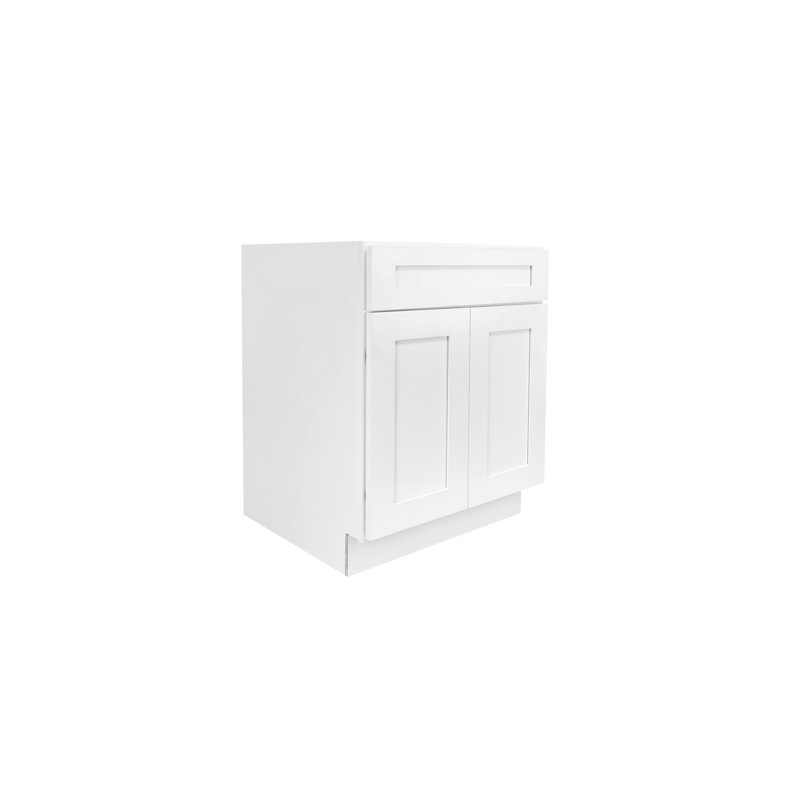 Base de meuble-lavabo simple 30 po seulement en blanc