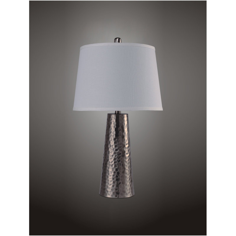 25"H Silver Leaf Hammered Table Lamp (1PC/CTN) (2.15/6.97)