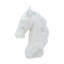 Sculpture 10,5 x 7 x 15,5 po en résine blanche et tête de cheval de sable